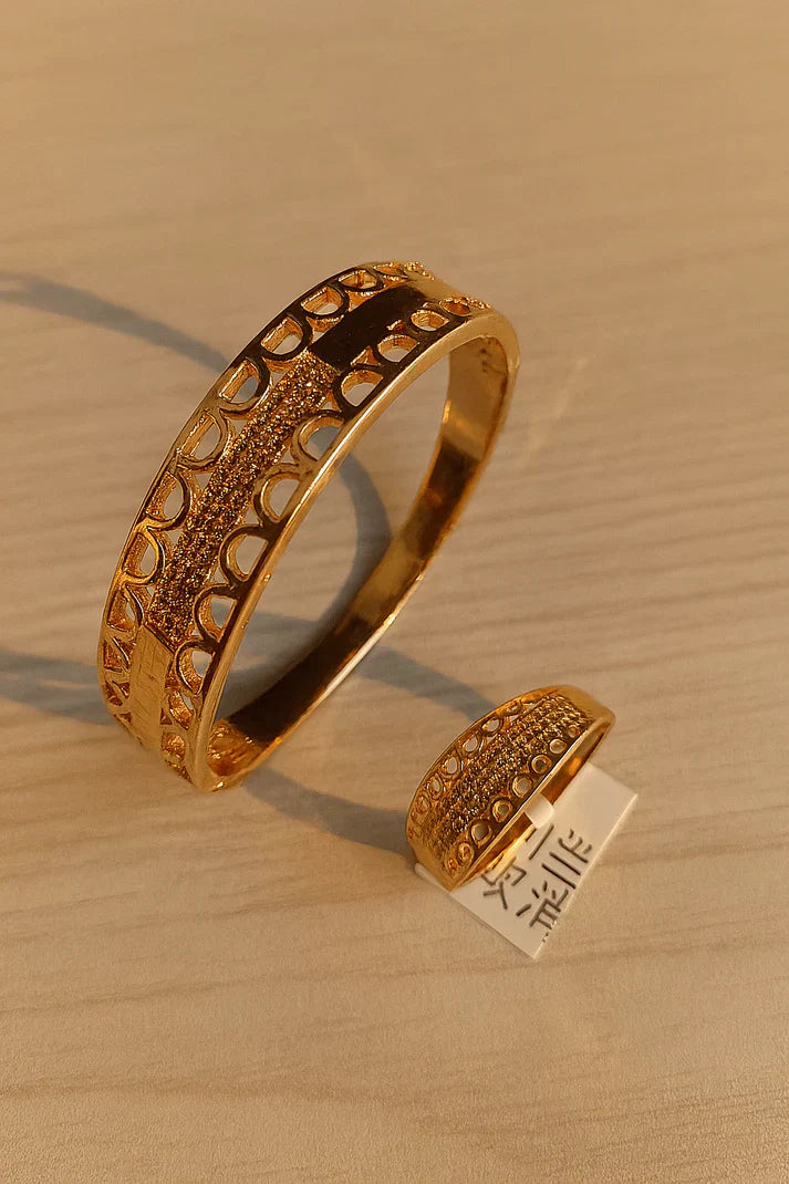 Dual Style Gold-Tone Jewelry Set